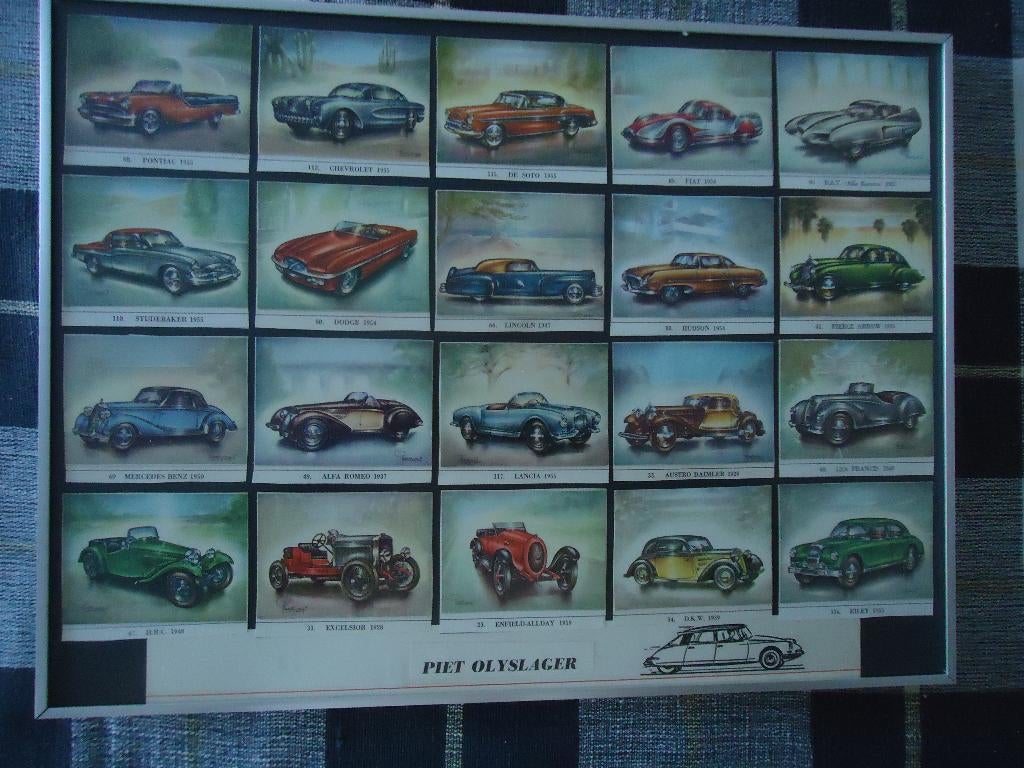 2 lijsten met vele modellen Oldtimers tbv Mancave oid., Verzenden