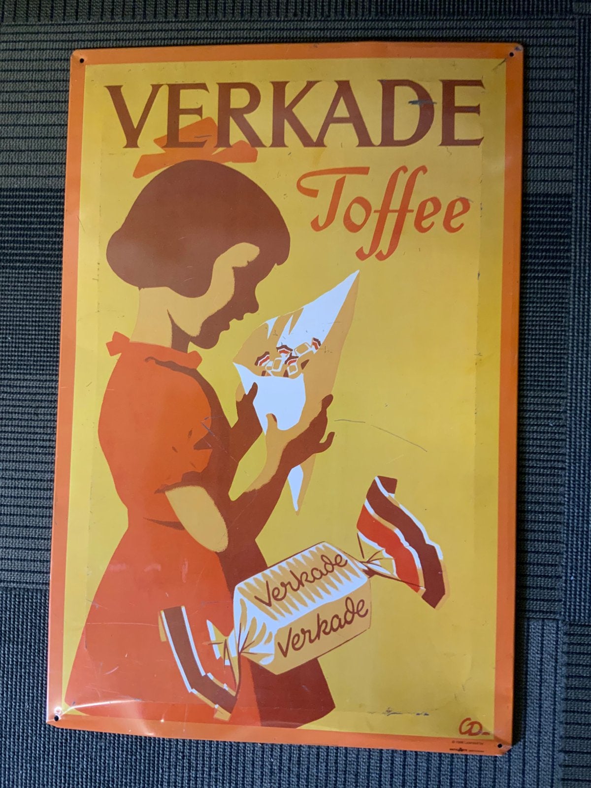 Metalen reclamebord, Ophalen of Verzenden, Gebruikt, Reclamebord