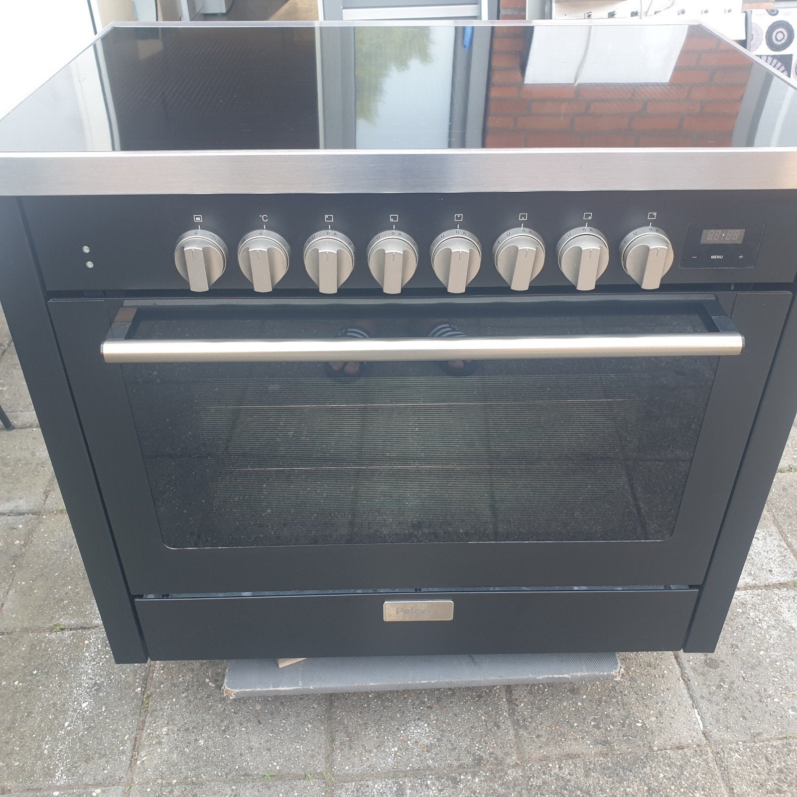 inductie fornuis 6 zones Pelgrim 90cm, Witgoed en Apparatuur, Fornuizen, Ophalen, 60 cm of meer, Zo goed als nieuw, Inductie