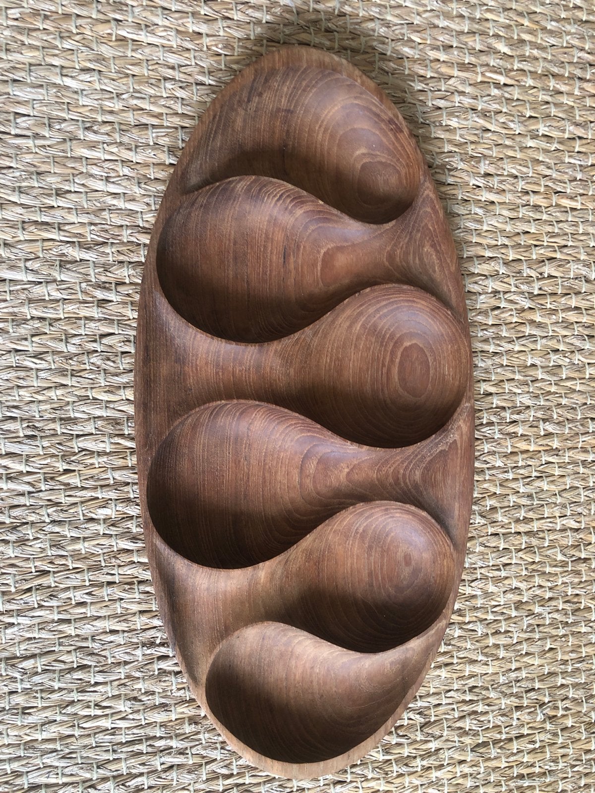 Vintage teak houten schaal ontworpen door Laur Jensen, Ophalen of Verzenden