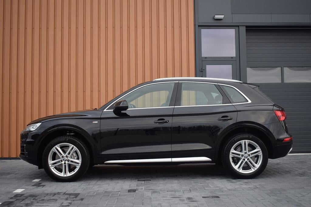 Audi Q5 40 TDI 190pk Quattro S-line | Trekhaak (bj 2019), Automaat, Q5, Leder en Stof, Zwart