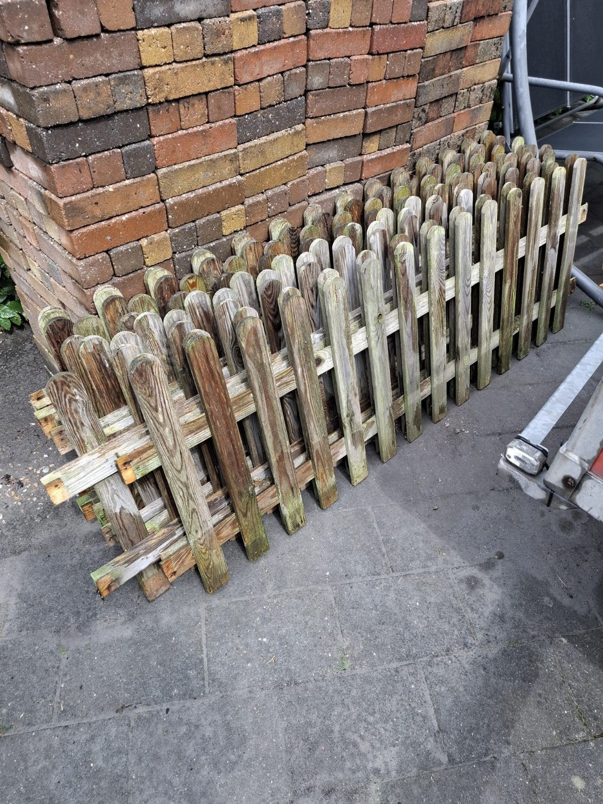 10 tuinhekken ca. 180 x 60 cm, Ophalen, Hout, Tuinhek