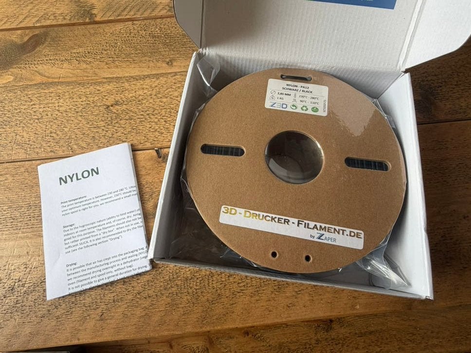 Filament Zwart Nylon PA12 - 1 KG - 2,85 mm, Ophalen of Verzenden, Nieuw, Filamentrollen