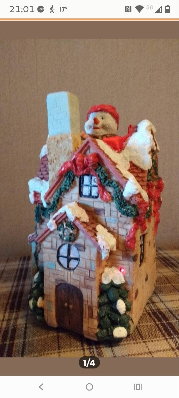Vintage kersthuis, Diversen, Kerst, Ophalen of Verzenden