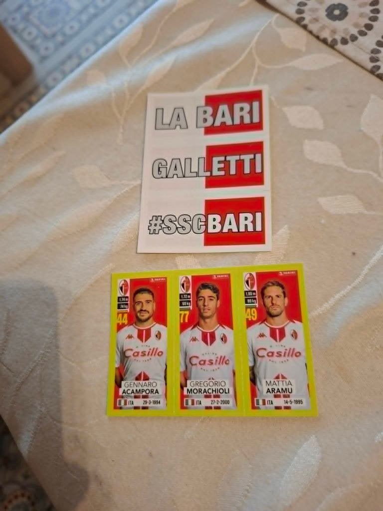 Panini / 2 Stickers / SSC Bari / Calciatori 2023-2024, Verzenden, Nieuw, Buitenlandse clubs, Poster, Plaatje of Sticker
