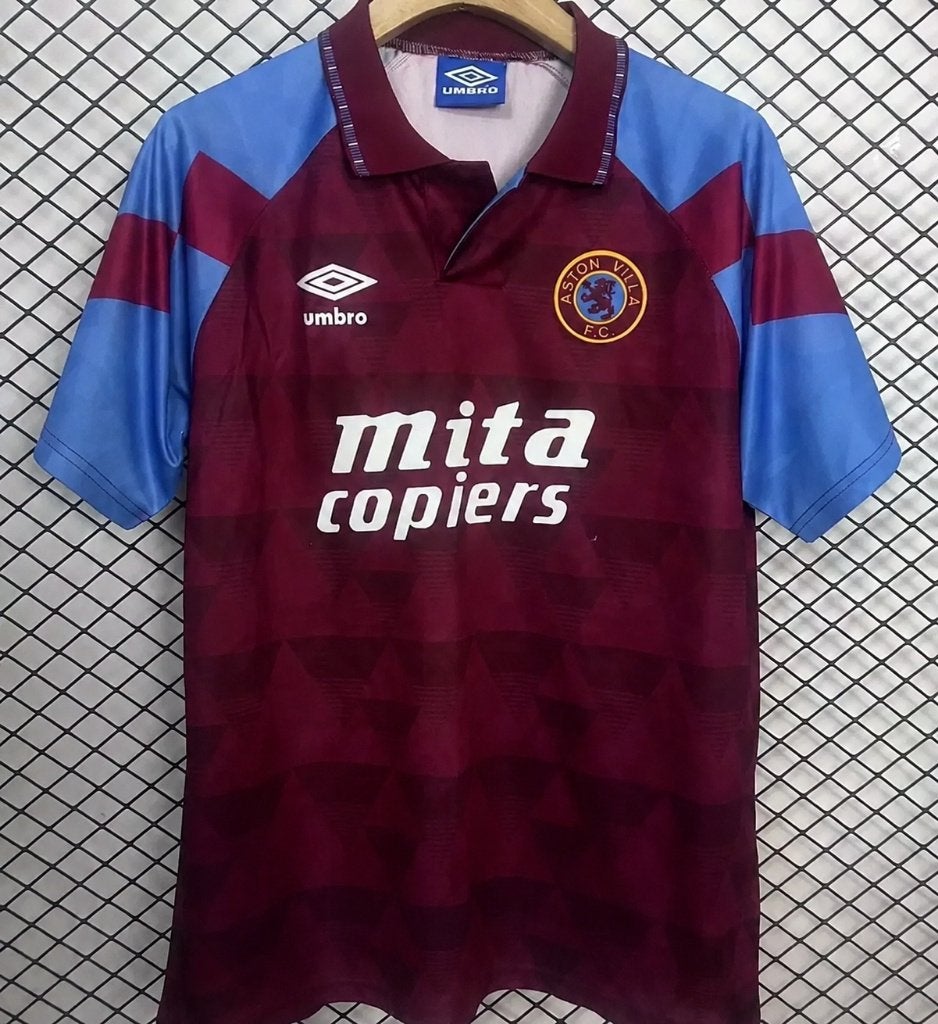 Aston Villa thuis shirt retro 1990/91 | Nieuw + Bedrukking, Sport en Fitness, Verzenden, Nieuw, Shirt