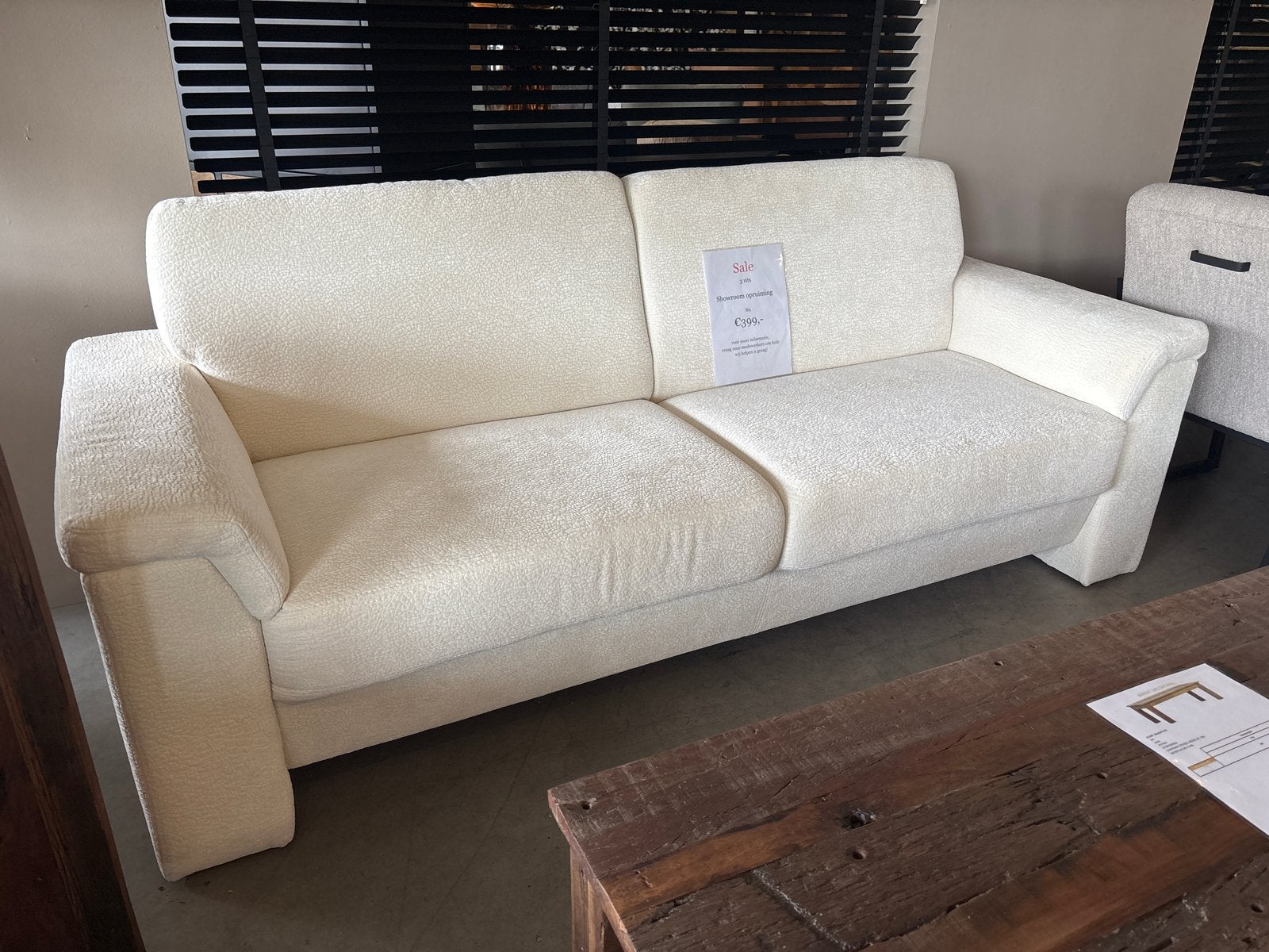 3-zits bank - Showroom opruiming, Driepersoons, 75 tot 100 cm, Ophalen of Verzenden, Zo goed als nieuw