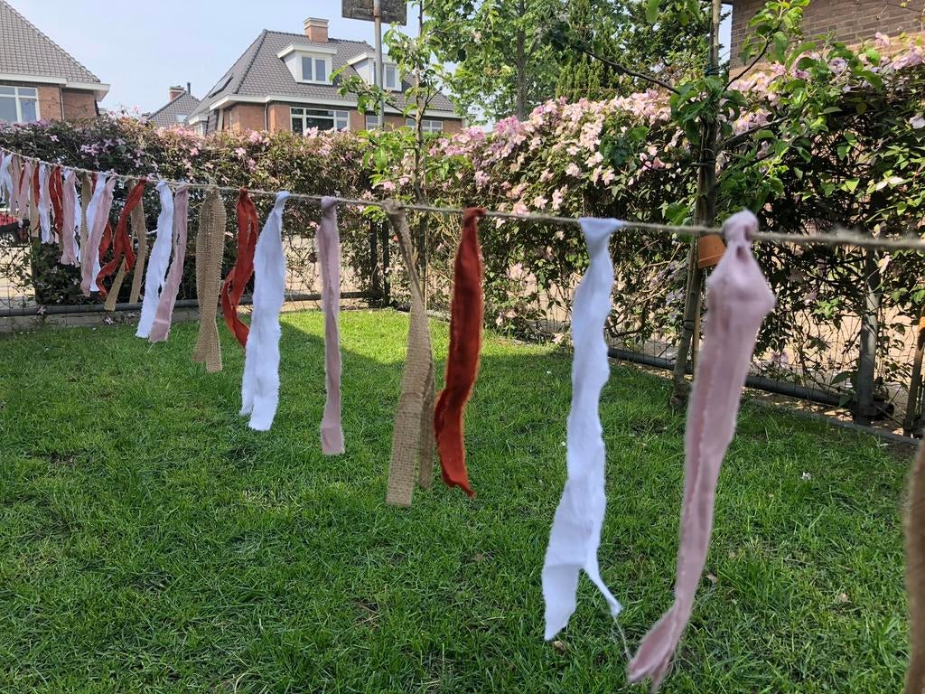 Lintjesslinger tasselslinger per meter zelf samen te stellen, Hobby en Vrije tijd, Feestartikelen, Versiering, Stevensweg 46, Nieuw