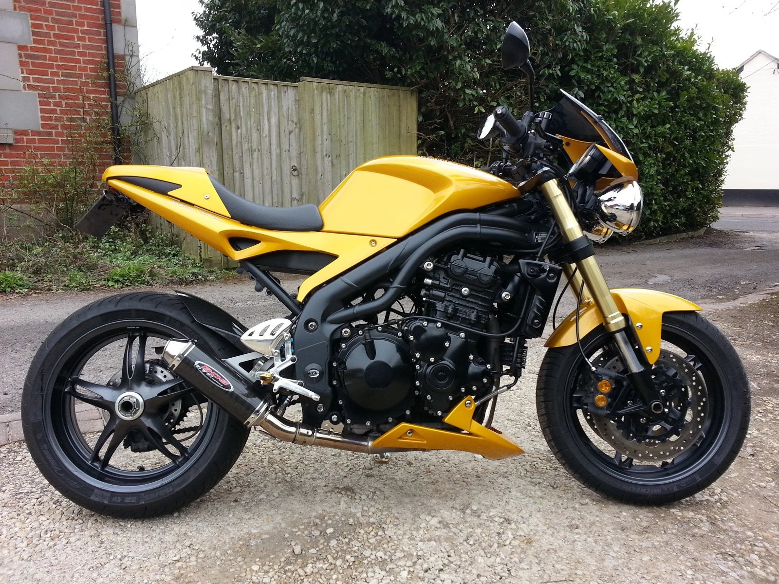 Bos GTS Series carbon uitlaat Triumph Speed Triple 1050, Ophalen of Verzenden
