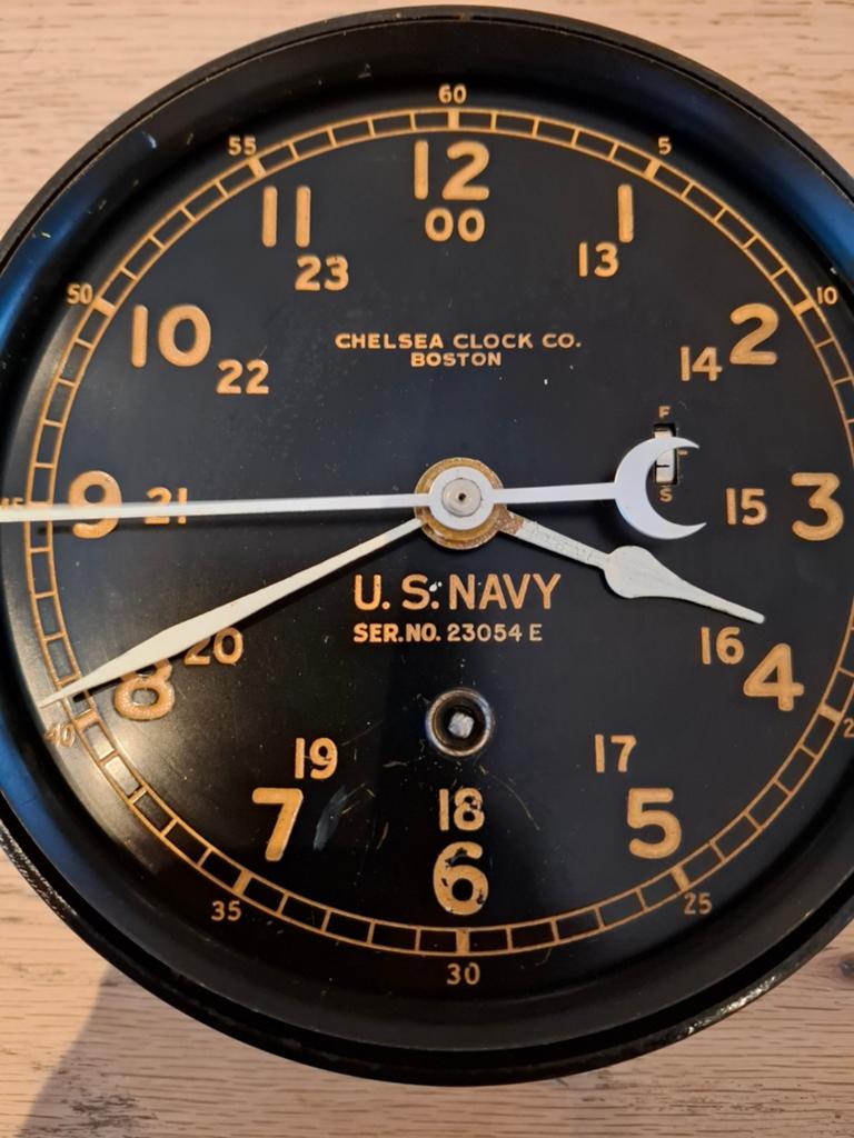 Zeldzame Chelsea US Navy Klok uit 1940 - Boston, Antiek en Kunst, Ophalen of Verzenden