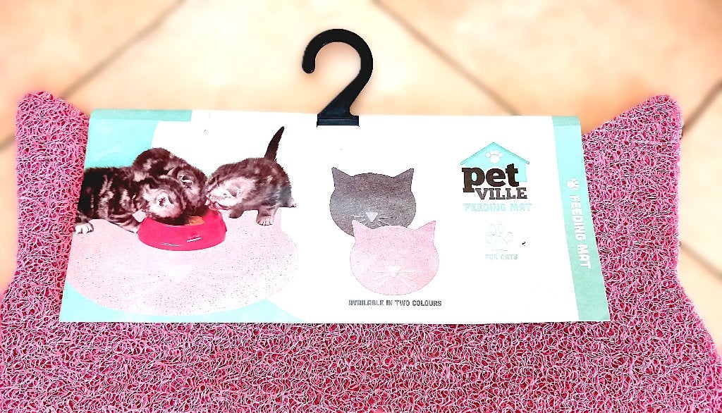 Pet Ville voedingsmat in vorm roze poezenhoofd - 43x37 cm, Ophalen of Verzenden