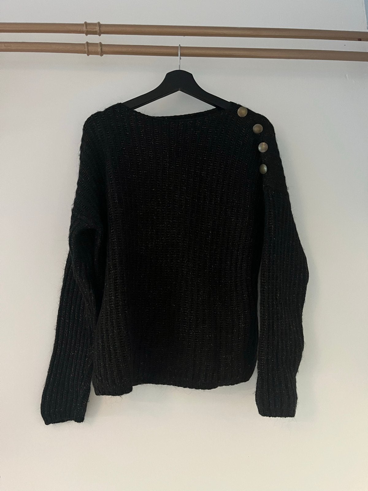Mos Mosh Ava Knit trui met gouden knopen, Ophalen of Verzenden, Zo goed als nieuw, Maat 36 (S), Zwart