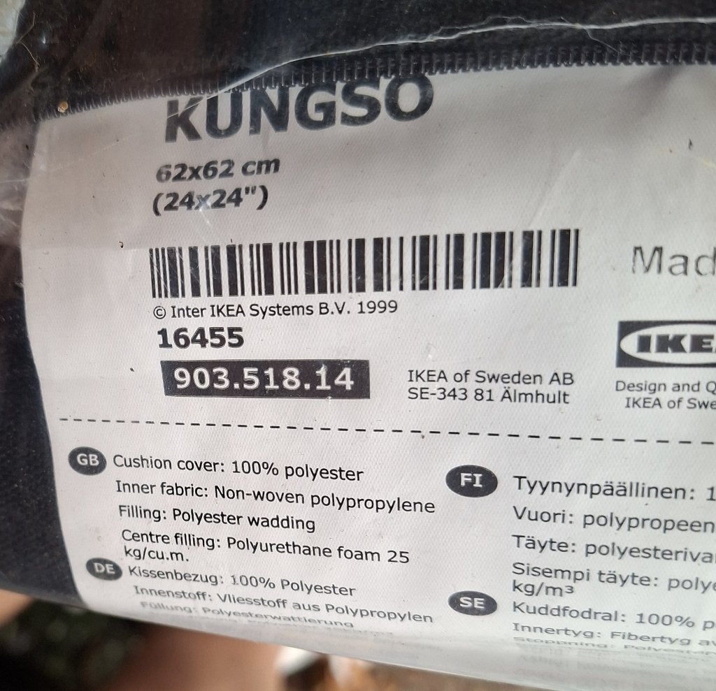 te koop kussens ikea Kungso 62 X 62, Ophalen, Palletkussen, Zwart, IKEA