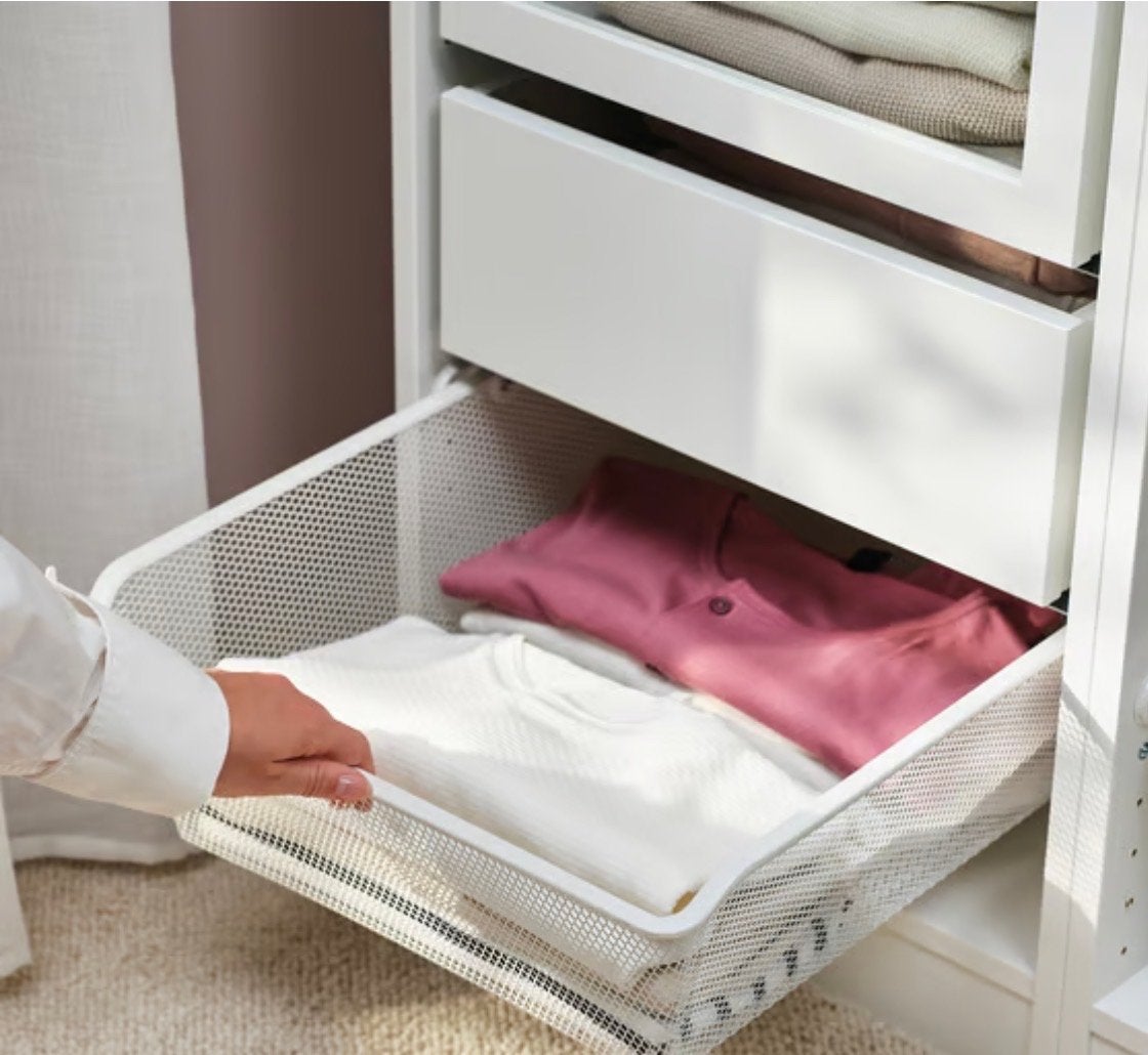 IKEA KOMPLEMENT Uittrekbare mand, wit, 50x58 cm, Huis en Inrichting, Kasten | Kledingkasten, Met plank(en), Gebruikt, Minder dan 100 cm