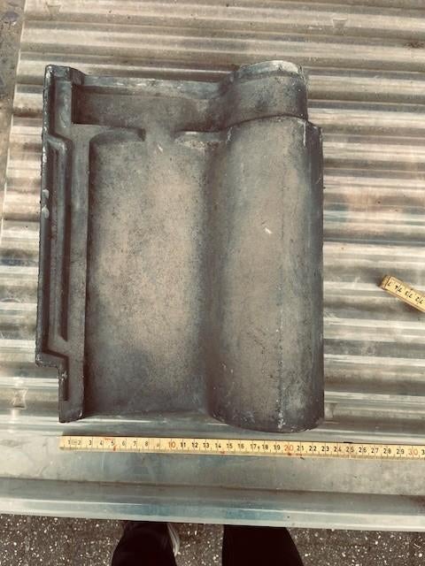 groot romaanse dakpannen zwart JD, Doe-het-zelf en Verbouw, Dakpannen en Dakbedekking, Ophalen, Steen of Klei, Zwart, Zo goed als nieuw