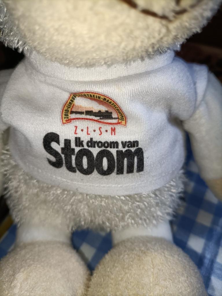 Schaap knuffel "Ik droom van stoom" stoomtrein ZLSM, Ophalen of Verzenden, Zo goed als nieuw, Overige typen