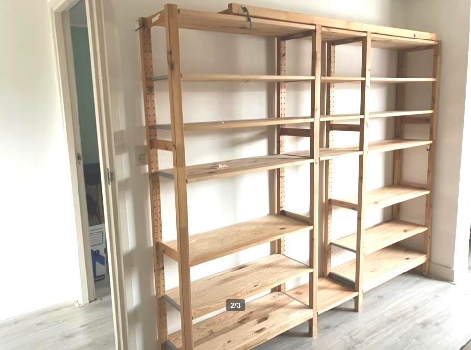2 modulaire IVAR stellingkasten 30 diep vanaf  € 45, Ophalen, 250 tot 300 cm, Gebruikt, Met plank(en)