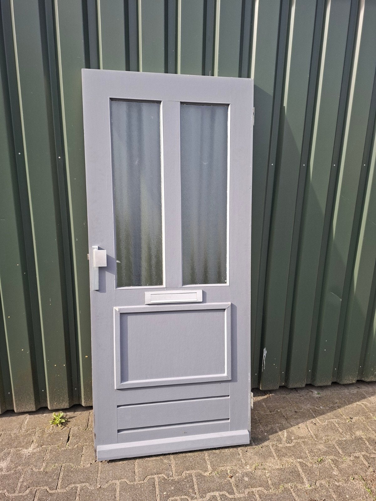 te koop hardhouten voordeur, Ophalen, Gebruikt, 80 tot 100 cm, Buitendeur