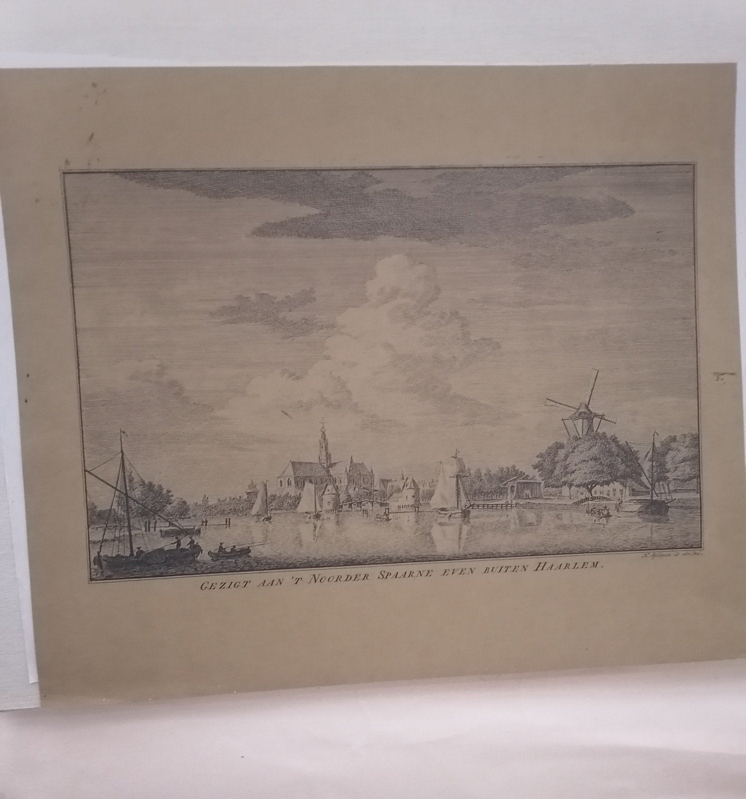 Gravure van H Spilman van Haarlem, Ophalen