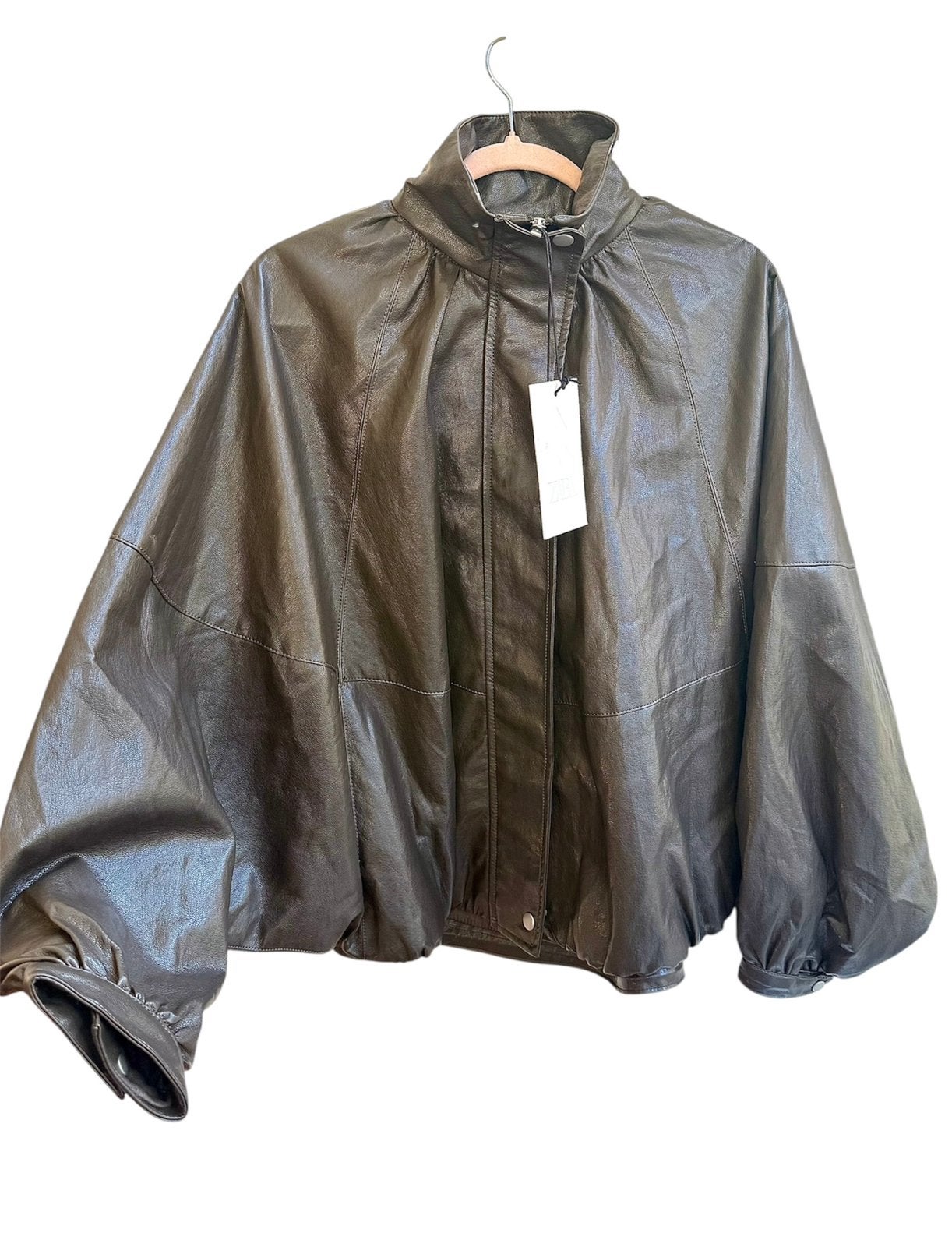 Oversized bomberjack taupe/bruin ZARA nieuw met label, Ophalen of Verzenden, Nieuw, Maat 36 (S), Bruin