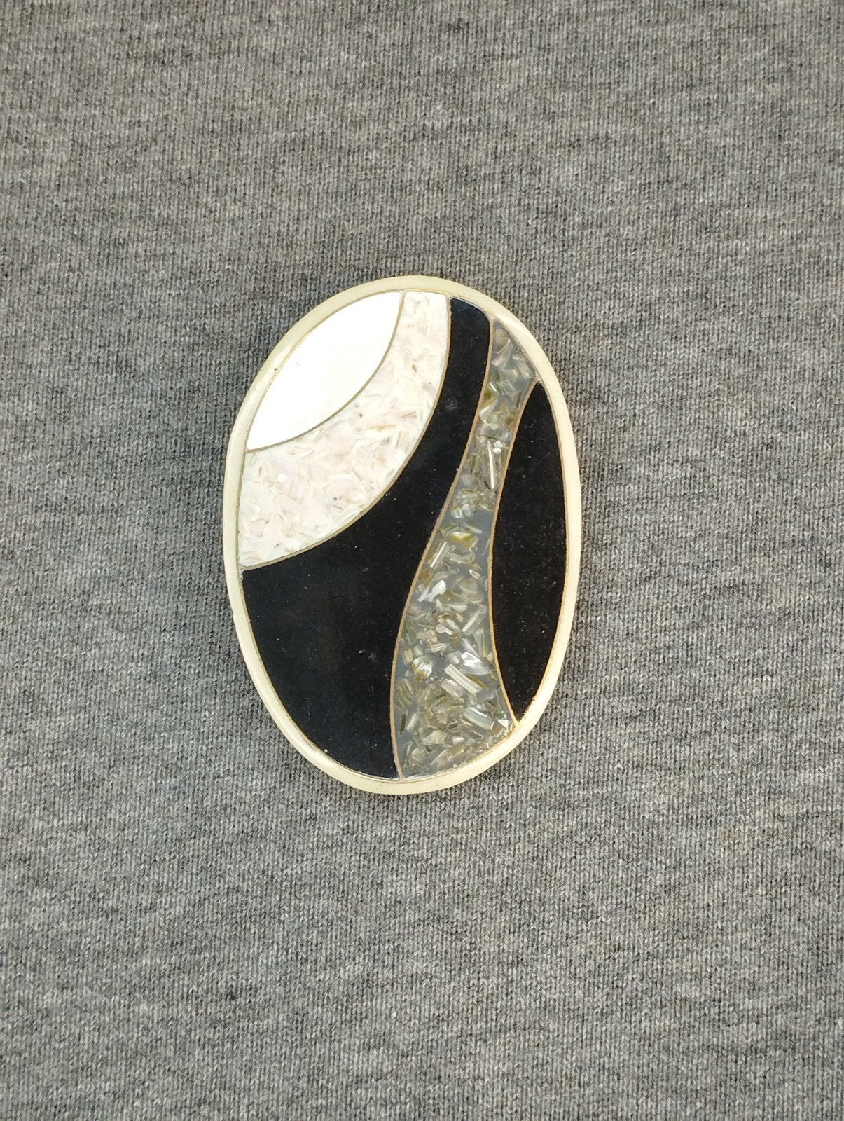 Vintage handgemaakte broche in groot formaat, Sieraden, Tassen en Uiterlijk, Ophalen of Verzenden, Zo goed als nieuw, Zilver, Overige materialen