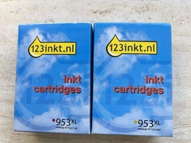 Te Koop : HP 953XL cartridges (Rood + Geel), Ophalen of Verzenden, Nieuw, Cartridge, 123 inkt.nl