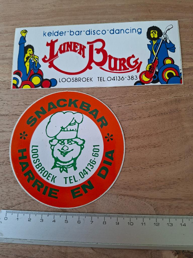 Stickers Loosbroek bar café snackbar, Ophalen of Verzenden, Zo goed als nieuw, Bedrijf of Vereniging