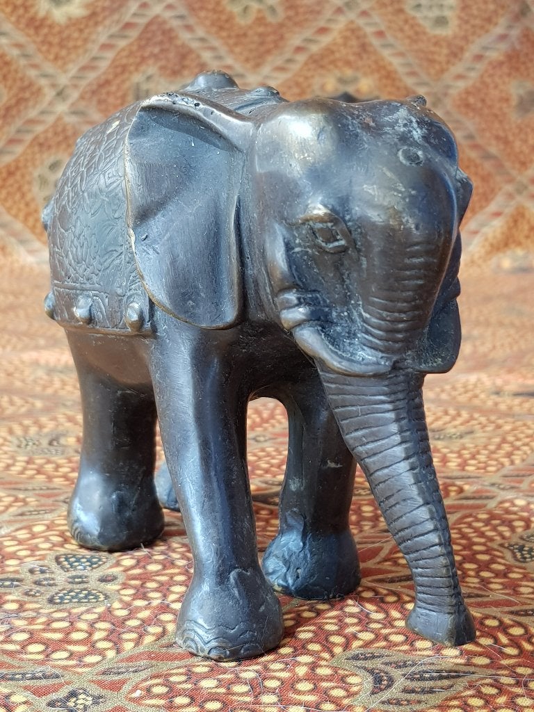 Mooi oud Oosters brons beeldje van een olifant 11,5 cm., Ophalen of Verzenden