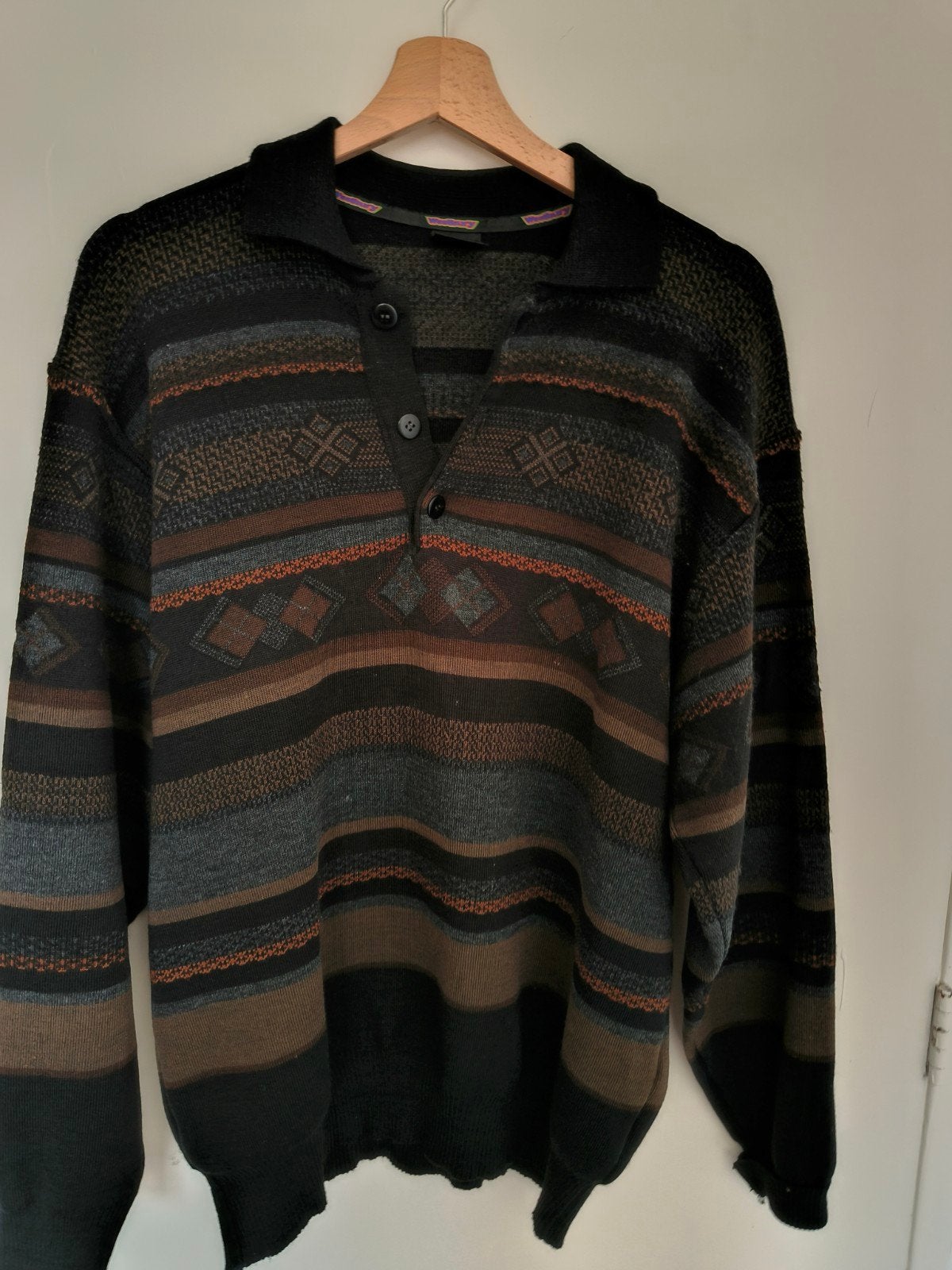 Vintage herentrui met patroon - Maat L, Ophalen of Verzenden, Meerkleurig, Maat 48/50 (M), Westbury