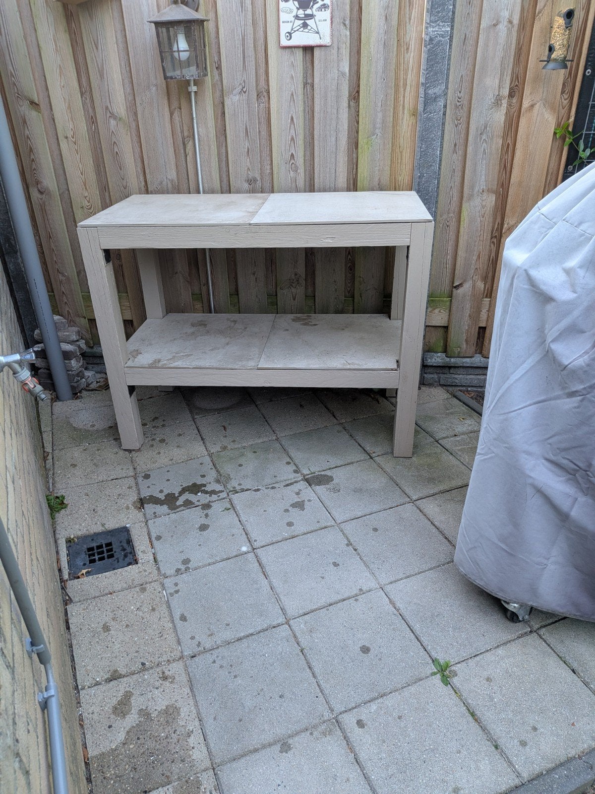 Handige buitenkeuken / BBQ tafel (91x120x60 cm), Ophalen