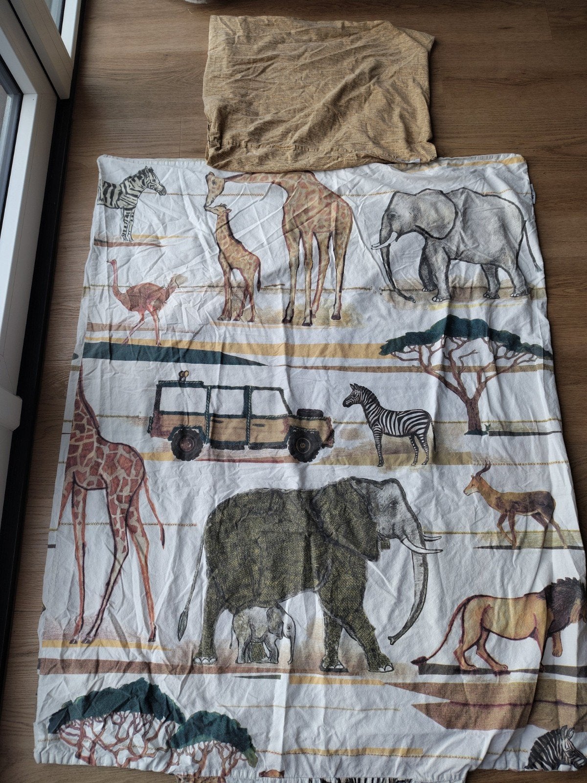 Peuter dekbedovertrek safari dieren 120x150cm Beddinghouse, Ophalen of Verzenden, Wit, Jongetje of Meisje, Dekbedovertrek