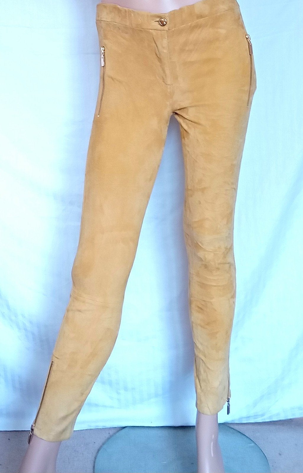 ARMA Leren Broek , Maat 36 , NIEUW, Geel, Nieuw, Ophalen of Verzenden, Maat 36 (S)