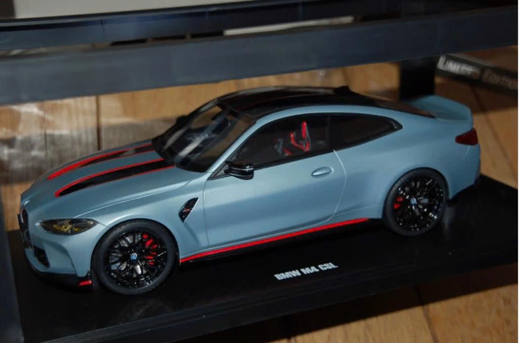1:18 BMW M4 CSL 2022 grey matt GT spirit GT427 in box WRH, Hobby en Vrije tijd, Modelauto's | 1:18, Verzenden, Zo goed als nieuw