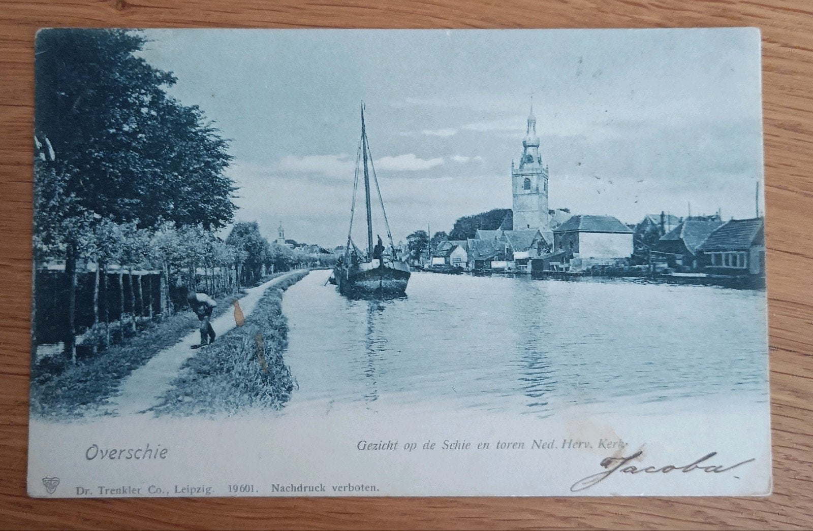 Ansichtkaart Rotterdam Overschie, Ophalen of Verzenden, Voor 1920, Gelopen, Zuid-Holland