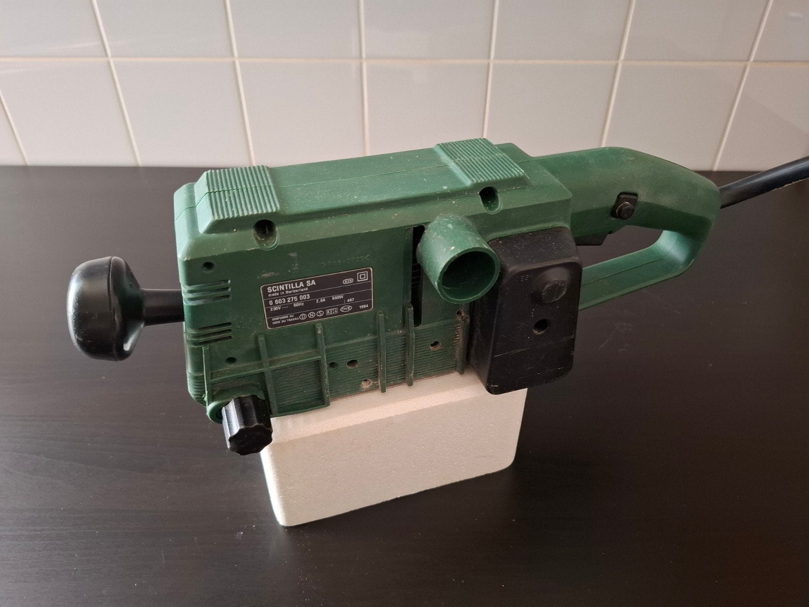 Bosch PBS 60 Bandschuurmachine 550W - Inclusief stofzak, Doe-het-zelf en Verbouw, Ophalen of Verzenden, Gebruikt, Minder dan 600 watt