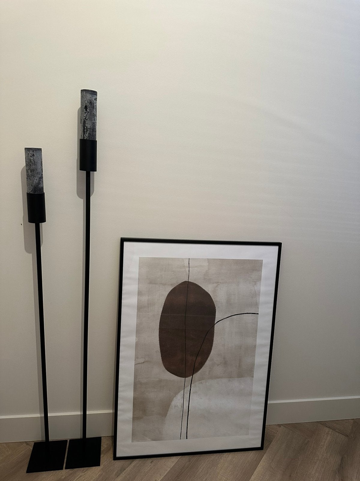 2 vloerkandelaren, Ophalen, Zwart, 120 cm, Zo goed als nieuw