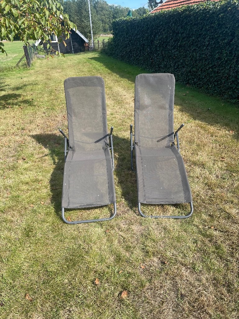 Ligbed, Tuin en Terras, Ligbedden, Ophalen, Gebruikt, Aluminium, Inklapbaar