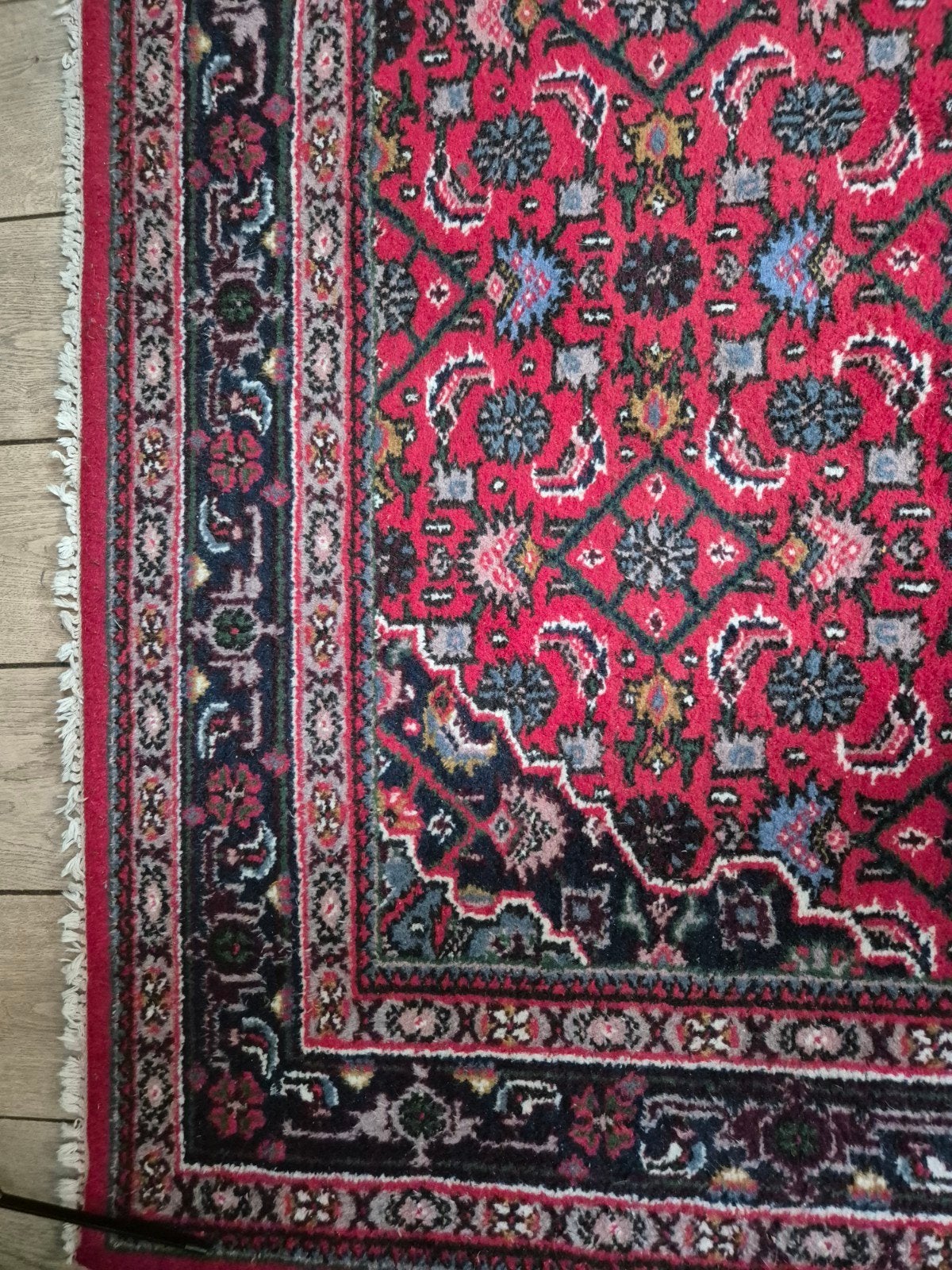 rood Perzisch tapijt - 253x173 cm, Huis en Inrichting, Stoffering | Tapijten en Kleden, Ophalen, Gebruikt, Blauw, 150 tot 200 cm