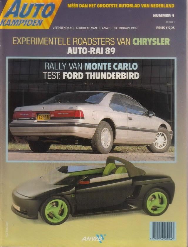 Autokampioen 4 1989 : Ford Thunderbird - Dodge Viper - Alfa, Ophalen of Verzenden, Gelezen, Algemeen