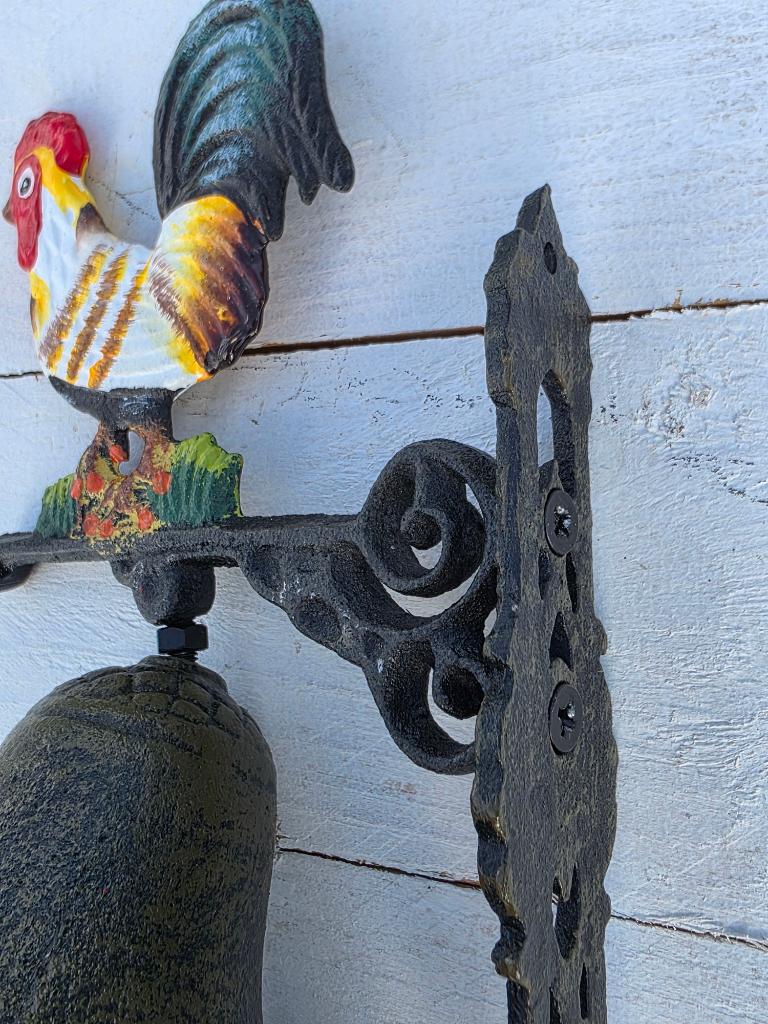 DEURBEL HAAN / GIETIJZER / €13,95, Huis en tuin decoratie Marie, Nieuw, Info@huisentuindecoratiemarie.nl, Peize