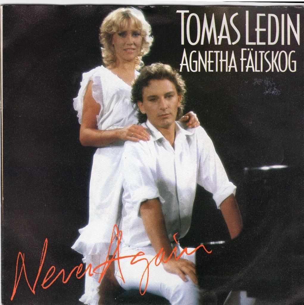 AGNETHA FÄLTSKOG & TOMAS LEDIN  -  Never again, Cd's en Dvd's, Vinyl Singles, Gebruikt, Fotohoes, Single, 1980 - 1989, Pop, 7 inch