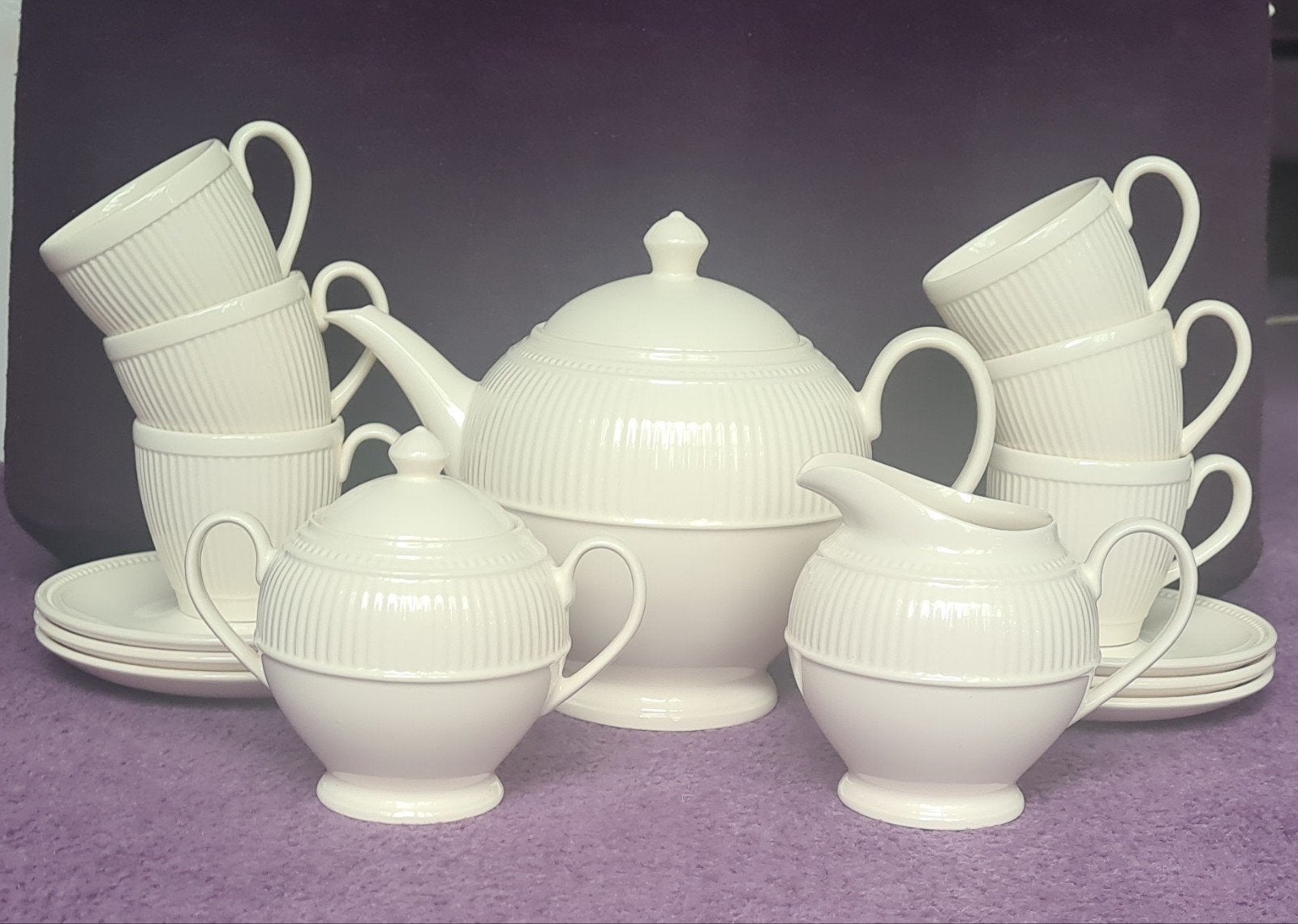 Theeservies Wedgwood Windsor made in England, Ophalen of Verzenden, Zo goed als nieuw, Porselein, Overige typen