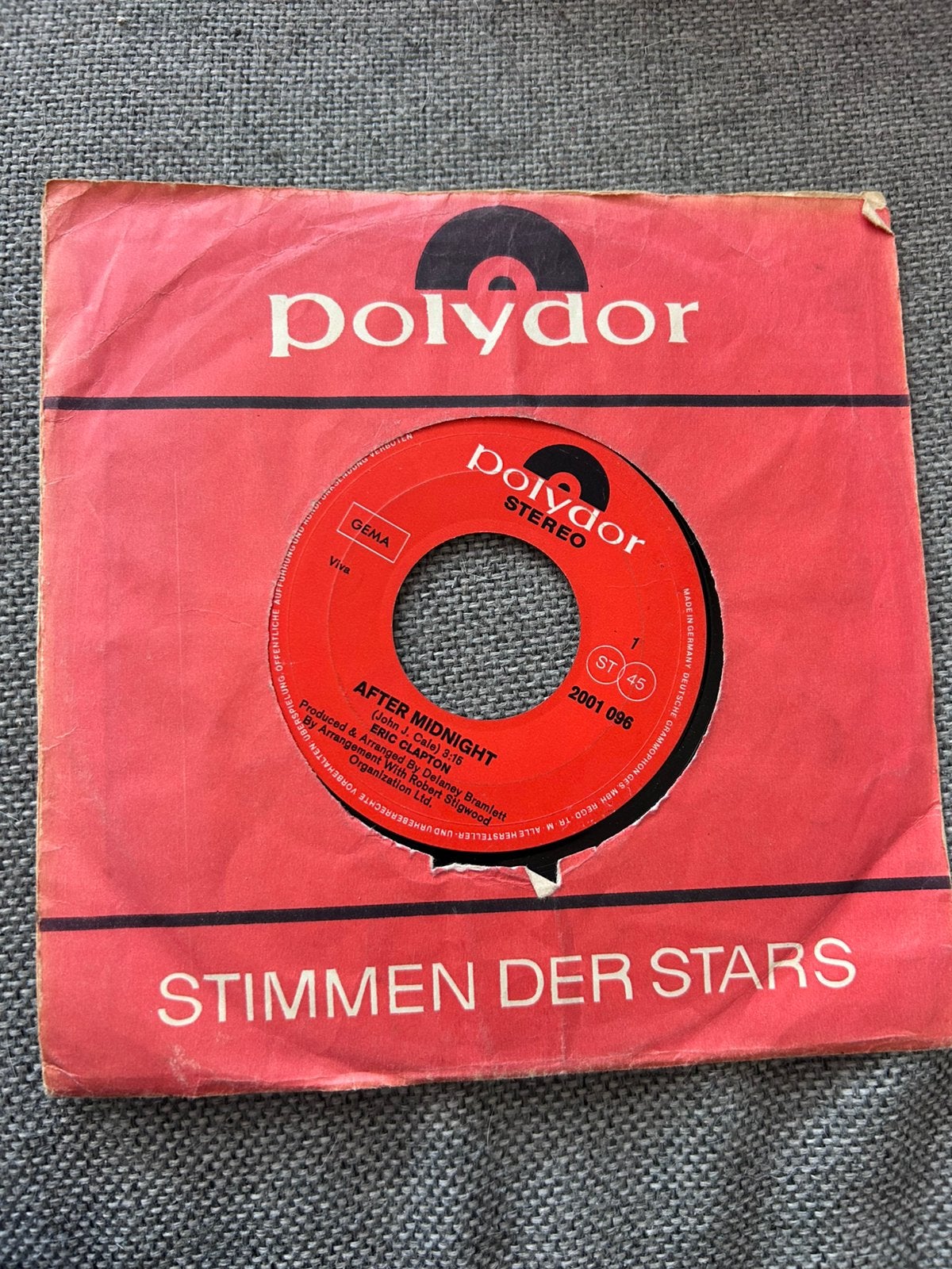 Eric Clapton After Midnight, Ophalen of Verzenden, 7 inch, Single
