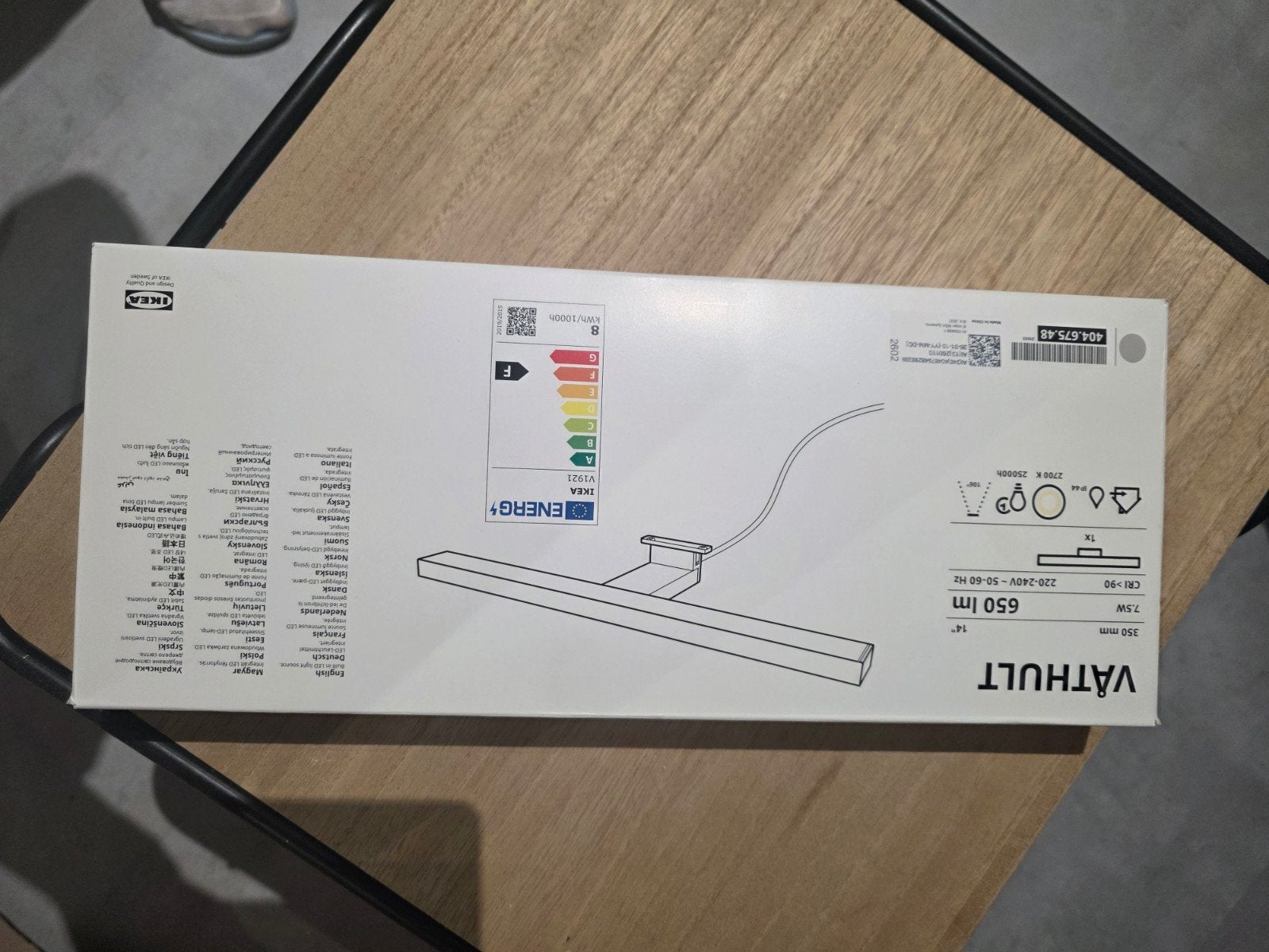 IKEA VÅTHULT LED kast/spiegelverlichting, nieuw in doos, Ophalen, Nieuw