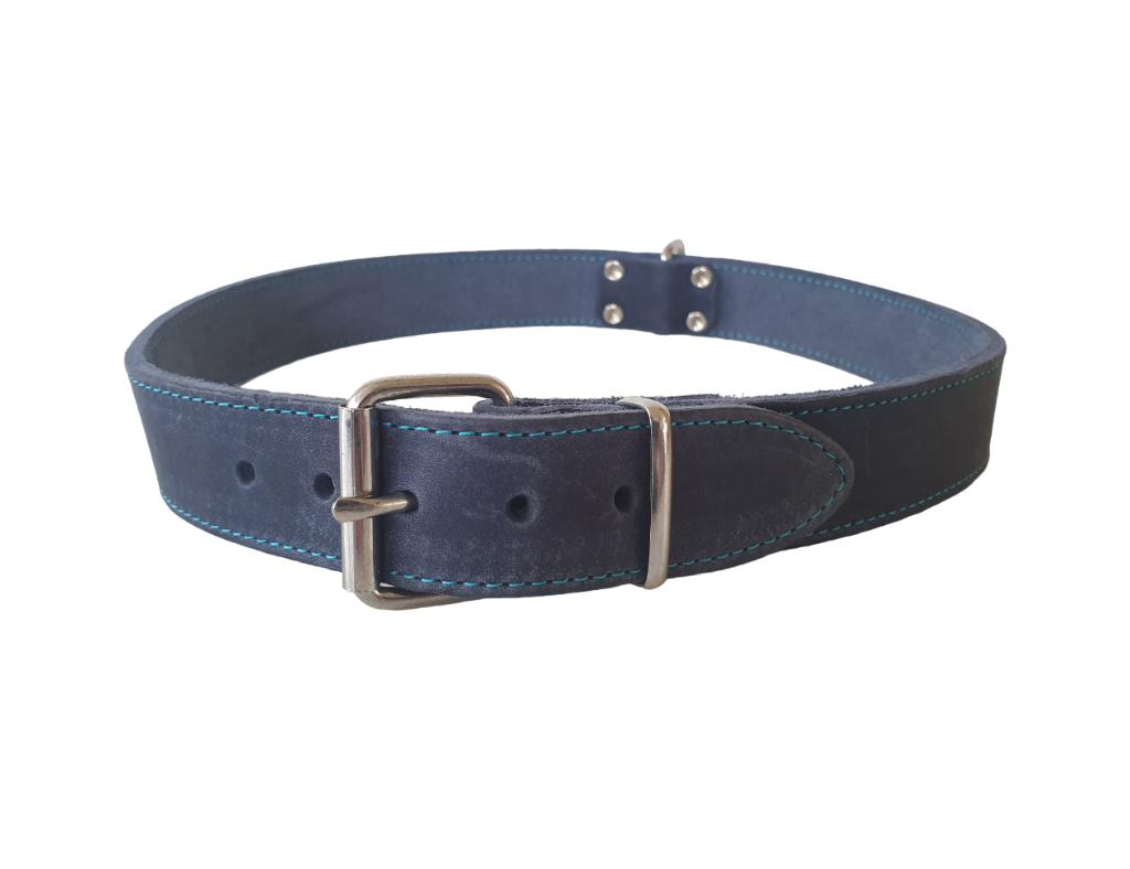 JACK AND VANILLA Halsband Vetleder Blauw Nek 61-66 cm KOOPJE, Ophalen of Verzenden, Handgemaakt, Nieuw