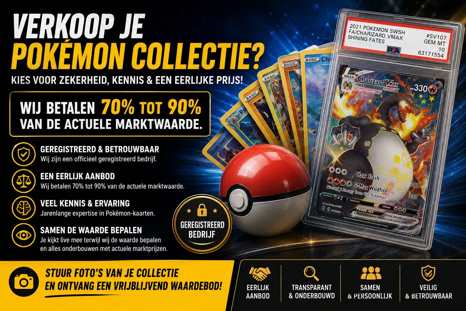 Verkoop je Pokémon collectie - Eerlijke prijs en expertise, Hobby en Vrije tijd, Verzamelkaartspellen | Pokémon, Ophalen, Gebruikt