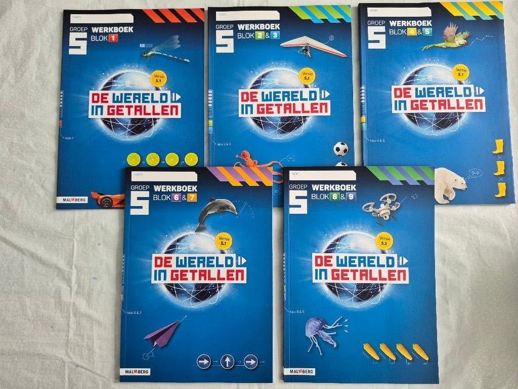 De Wereld in Getallen versie 5.1 werkboeken – Groep 5, Boeken, Ophalen of Verzenden, Nieuw, Overige niveaus, Overige vakken