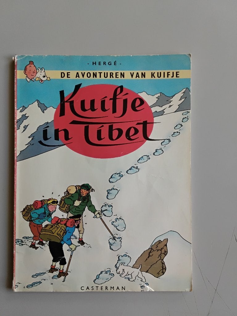 Kuifje in tibet, Gelezen, Eén stripboek, Ophalen of Verzenden, Hergé