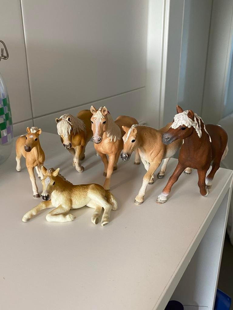 Schleich Haflinger Paarden Collectie - 6 Stuks, Verzamelen, Ophalen of Verzenden, Zo goed als nieuw
