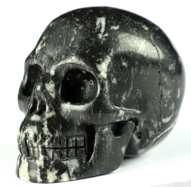 Mineralen schedel /skull, NETWORK JASPER. 89 gram. Nr. 2, Verzamelen, Mineralen en Fossielen, Ophalen of Verzenden, Mineraal